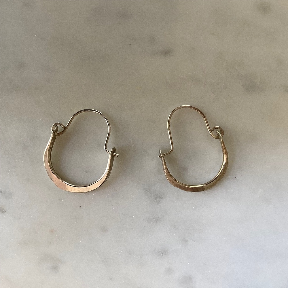 Artisan Sterling Silver Hoop Earrings